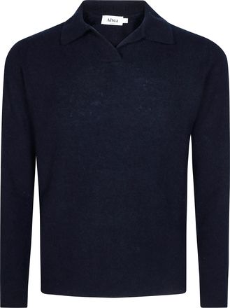Altea Open Collar Cashmere Merino Knit Top