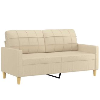 vidaXL Sof&aacute; De 2 Plazas De Tela Color Crema 140 Cm Vidaxl