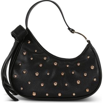 Badgley Mischka Arabella Studded and Bow Shoulder Clutch in Black at Nordstrom, Size Medium