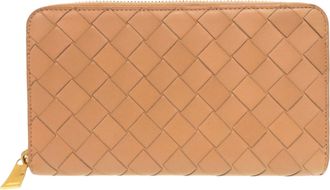 Bottega Veneta Beige Intrecciato Long Wallet (Bi-Fold) (Pre-Owned)