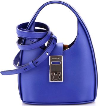 Ferragamo Gancini Buckle Hobo Leather Mini