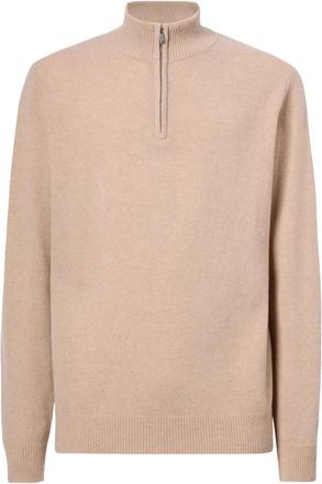 MC2 Saint Barth Maglione con mezza zip - Heren - Coltruien - Beige - M - Truien & Vesten