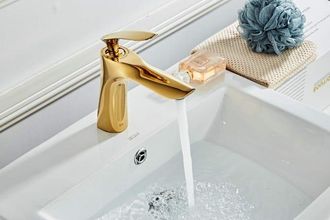 OEM Grifo De Lavabo De Ba&ntilde;o, Grifo Mezclador De Lat&oacute;n, Acabado Cromado Dorado, Grifo Mezclador Con Lavabo