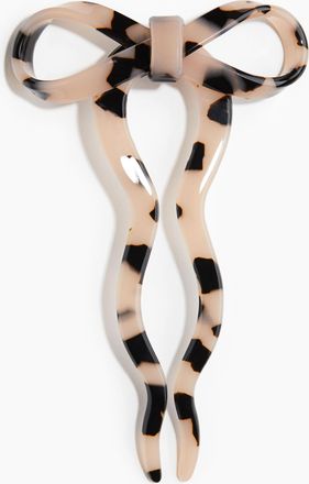 H&M Haarnadel mit Schleife - Beige/Schildpattmuster