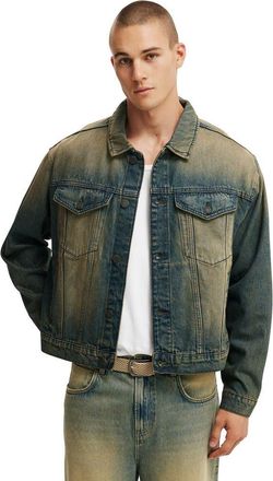 Cotton On Denim Trucker Jacket in Y2K Washed Blue at Nordstrom, Size Small