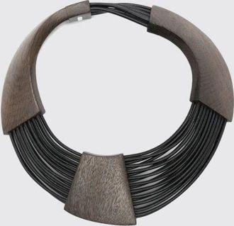 Monies Collana Brisa Monies in legno e pelle