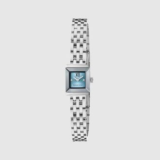 Gucci G-Frame Watch, 14x18mm, Steel, Steel