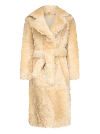 Ludovic de Saint Sernin shearling belted coat - Neutrals