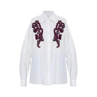 Dries Van Noten Dames, Blouses & Shirts, Wit, Maat: S Katoen