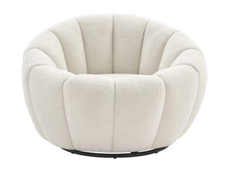 VENTE-UNIQUE.COM Sill&oacute;n cl&aacute;sico tela blanco