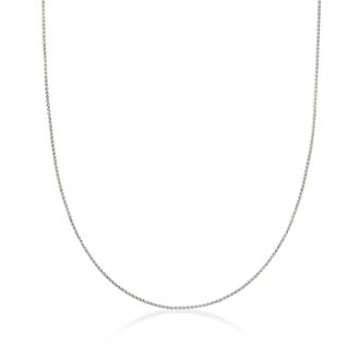 Ross-Simons 0.6mm 14kt White Gold Wheat-Chain Necklace