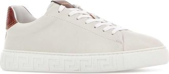 Versace Greek Key Sole Sneaker - White
