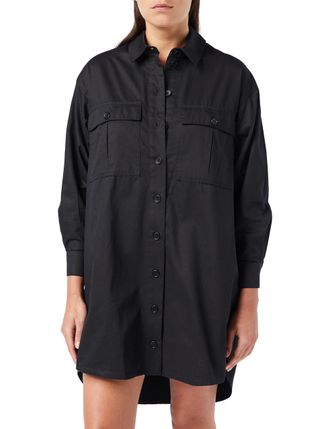 People Tree Womens Sophia Shirt Dress, Black, 10