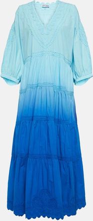 Juliet Dunn Ombre cotton poplin maxi dress