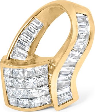 House of Brilliance 14k Yellow Gold 2.0 Cttw Diamond Art Deco Inspired Pendant Necklace at Nordstrom