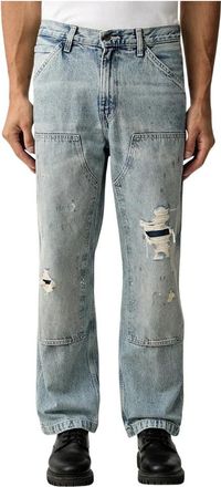 Levi's 568 Loose Strt DBL Knee - Heren - Regular Fit Jeans - Blauw - W33 L32 - Katoen - Jeans