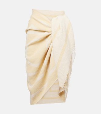 Toteme Monogram cotton-blend jacquard scarf