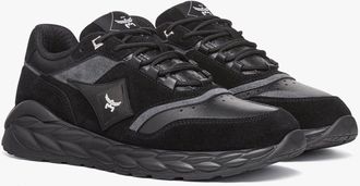 MCM Skywander Lo Sneakers In Calf Suede And Leather