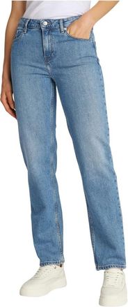 Tommy Hilfiger High Waist Jeans Ww 0Ww 44345 - Dames - Regular Fit Jeans - Blauw - W32 L32 - Katoen - Jeans