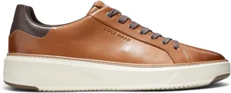 Cole Haan Mens GrandPro Luxe Mile Trainer Tan Leather Sneakers - C34229
