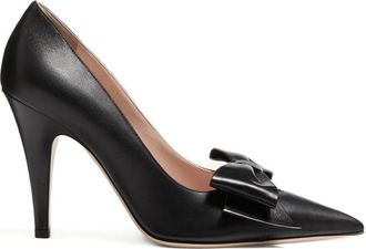 Valentino Garavani 100 mm Bowow kidskin pumps - Zwart
