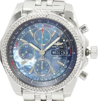 Breitling Pre-owned Stainless Steel watches - Heren - Vintage Horloges - Blauw - ONE Size - Vintage