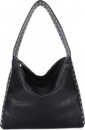 Remi/Reid Womens Pascal Vegan Studded Shoulder Bag In Black/nickel