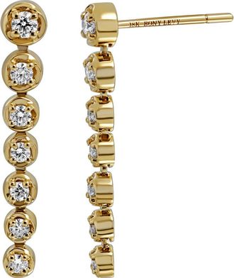 Bony Levy Monaco Diamond Linear Drop Earrings in 18K Yellow Gold at Nordstrom Rack