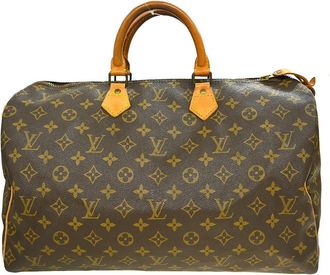 Louis Vuitton Speedy Handbag Monogram Canvas Brown Canvas Handbag (Pre-Owned)