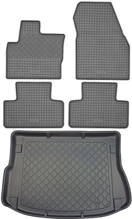 OEM Land Rover Range Rover Evoque L538 Suv (3/5 Puertas) De 07.2011 A 03.2019. Juego: Alfombrillas De Goma Para Coche + Alfombrilla Para Maletero