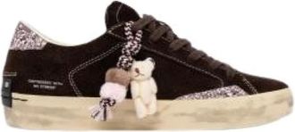 Crime London Distressed Sneaker - Dames - Schoenen - Bruin - Maat: 36 EU Leer