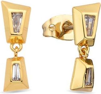 Eye Candy Los Angeles Zelie Cubic Zirconia Drop Earrings in Gold at Nordstrom Rack