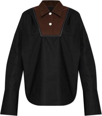 Marni Cotton Shirt - Dames - Overhemden - Zwart - XS - Katoen - Overhemden