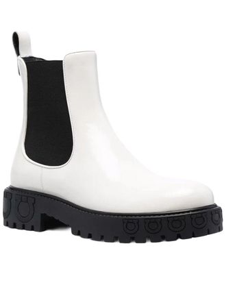 Ferragamo 40Mm Leather Chelsea Bootie