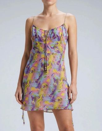 Oceanus Womens Tropical Blossom Mini Dress - Size: 10/8