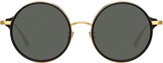 Linda Farrow BARA LFL1247 C4 Mens Sunglasses Gold Size 51
