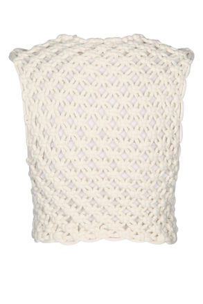 Alaia Womens Square Top Blancnaturel Maglie Sweater