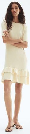 H&M Rib-knit Dress in Light Beige at Nordstrom, Size X-Large