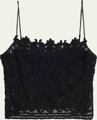 Kobi Halperin Giselle Square-Neck Ribbon Blouse