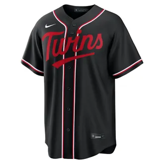 Nike Minnesota Twins Nike Mens MLB Replica Fashion Jersey in Black | RP260HM5TIS-JJ9