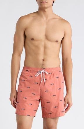 Trunks Surf & Swim Co. Sano 6.5-Inch Swim Shorts in Peach at Nordstrom Rack, Size X-Large
