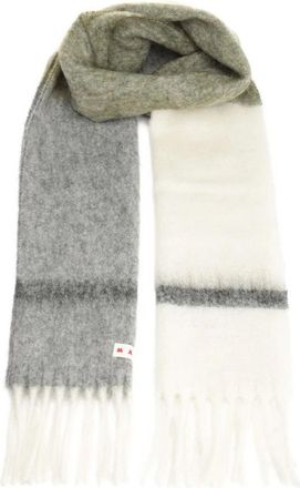 Marni Groene Alpaca Mohair Sjaal - Dames - Wintersjaals - Veelkleurig - ONE Size - Accessoires