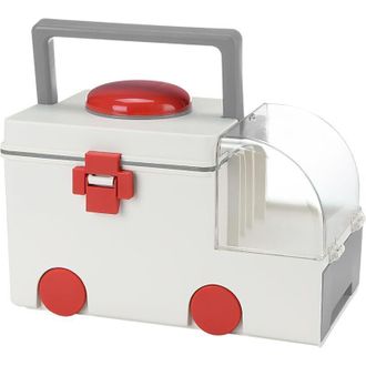 OEM Caja Organizadora De Pl&aacute;stico R&iacute;gido, 6 Compartimentos, 28 &times; 15 &times; 9 Cm, Blanco Mate
