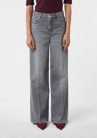 Comma Weite Jeans, Damen, Gr. 34, N-Gr, schwarz washed, Denim/Jeans, Obermaterial: 81% Baumwolle, 18% Lyocell, 1% Elasthan, COMMA CASUAL IDENTITY, unifarben