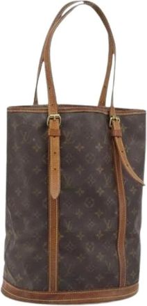 Louis Vuitton Pre-owned Bucket Bags, female, Brown, Size: ONE SIZE Pre-owned Monogram Canvas Bucket Bag