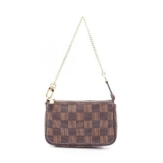 Louis Vuitton Pre-owned Shoulder Bags, female, Brown, Size: ONE SIZE Pre-owned Mini Pochette Accessoires Damier Ebene Handbag