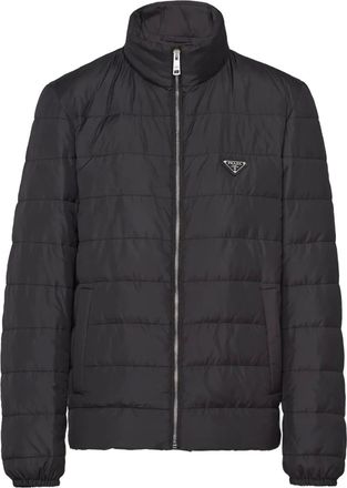 Prada Piumino con logo - Nero