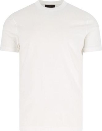 Zanone Classic Round Neck T-Shirt In Soft White Cotton
