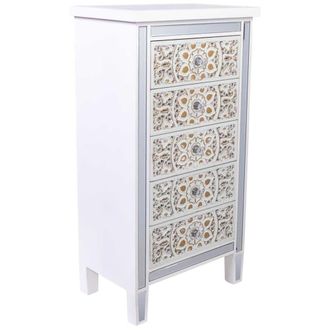 Wanderlust Deco Sinfonier de madera y cristal de 5 cajones 48x30x89
