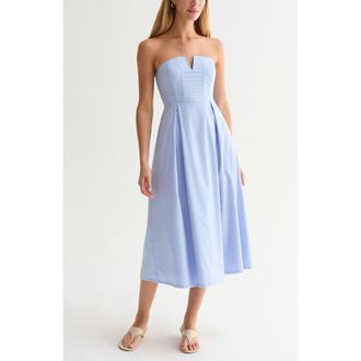 Crescent V-wire Modal Blend Midi Dress in Light Blue at Nordstrom, Size X-Small